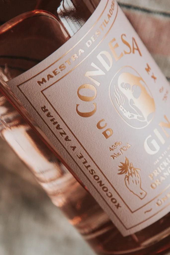Condesa Gin Prickly Pear & Orange Blossom made with cactus fruit and Mexican limes